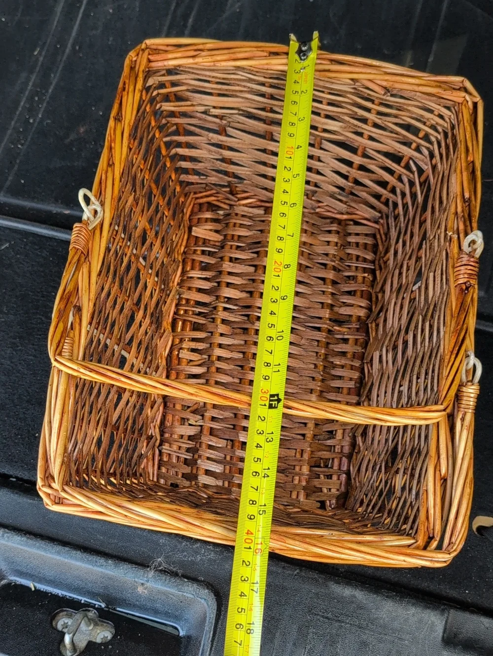 Vintage Woven Double-Handle Storage Basket - Brown (226)